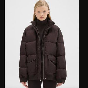 NWT THEORY Oversized Puffer Jacket in Recycled Nylon Small